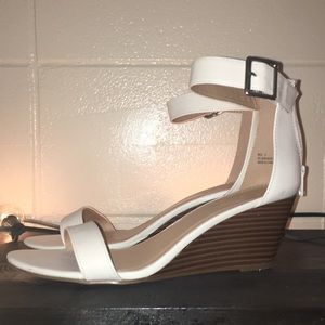 White Charlotte Russe Wedges